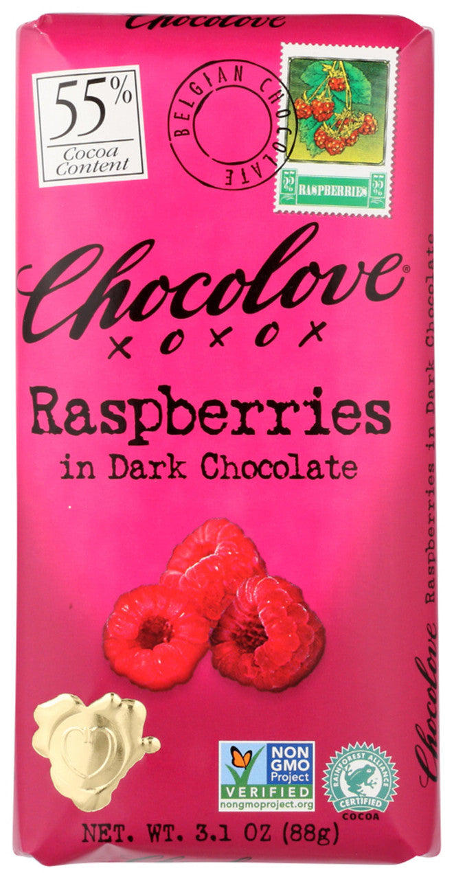 Chocolove Dark Choc/RspBerry (12x3.1OZ )