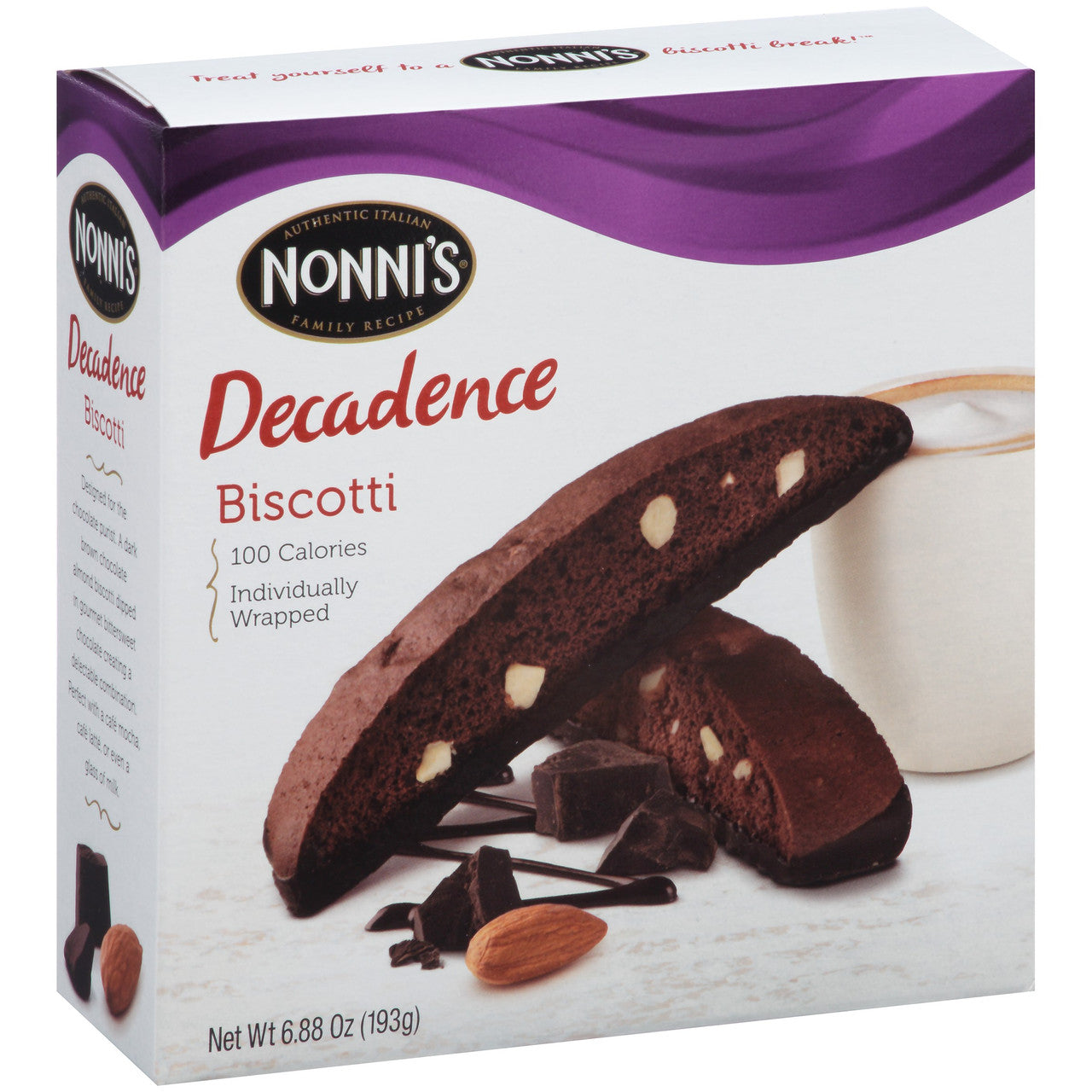 NONNI DRK CHOC ALM BSCTI ( 6 X 8 CT )