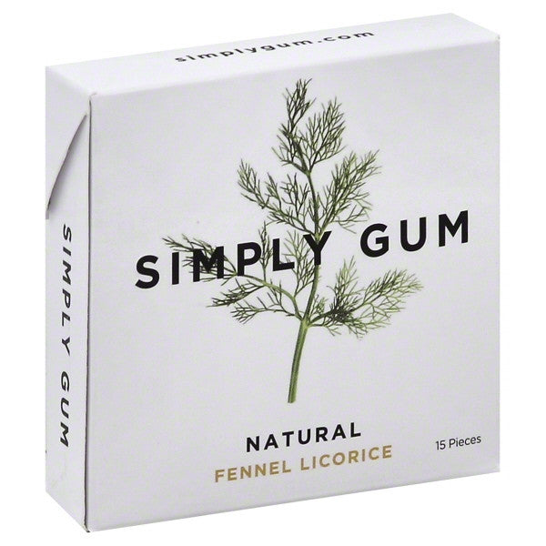 Simply Gum All Natural Gum Fennel Licorice (12X15 Ct)