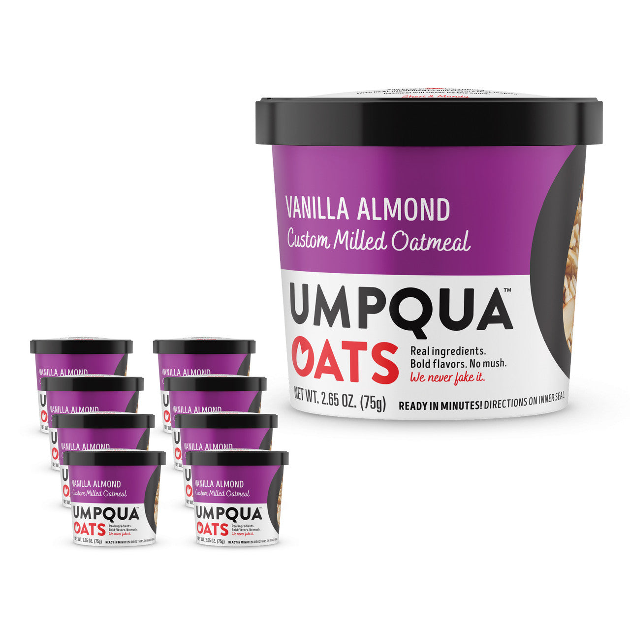UMPQ VAN ALMND OATS CUP ( 8 X 2.65 OZ )