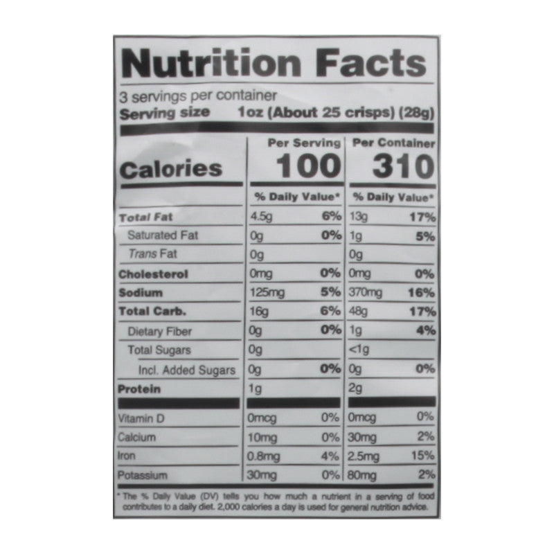 SNKLN NACHO PLANT CRISPS ( 12 X 3 OZ )