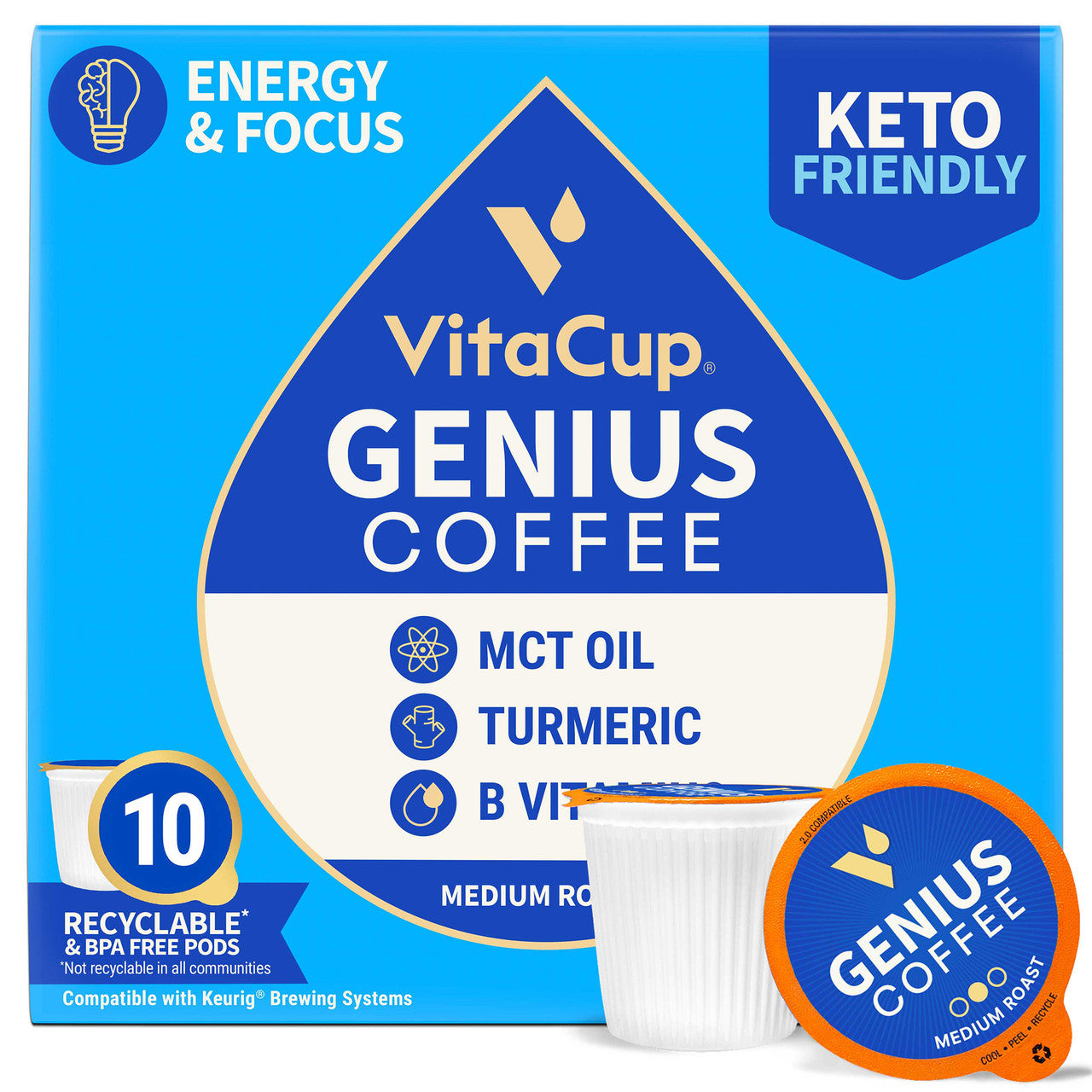 VITACP GENIUS BLND COFF ( 6 X 10 CT )
