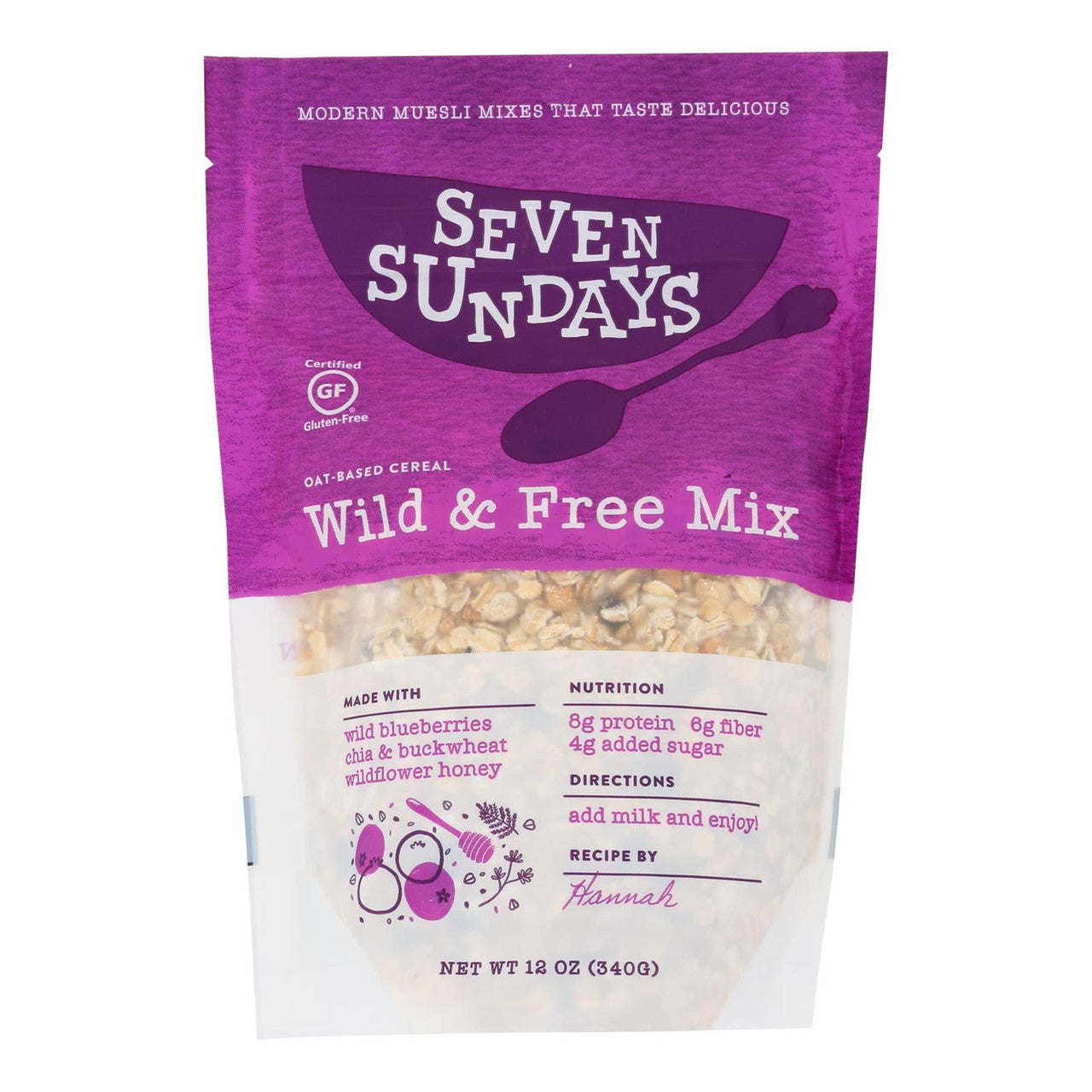Seven Sundays Muesli - Blueberry Chia Buckwheat (6X12 OZ)