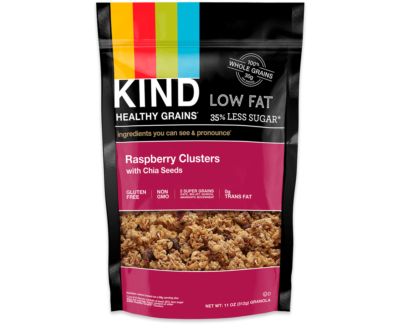 Kind Healthy Grains Raspberry Clusters with Chia Seeds (6x11 OZ)