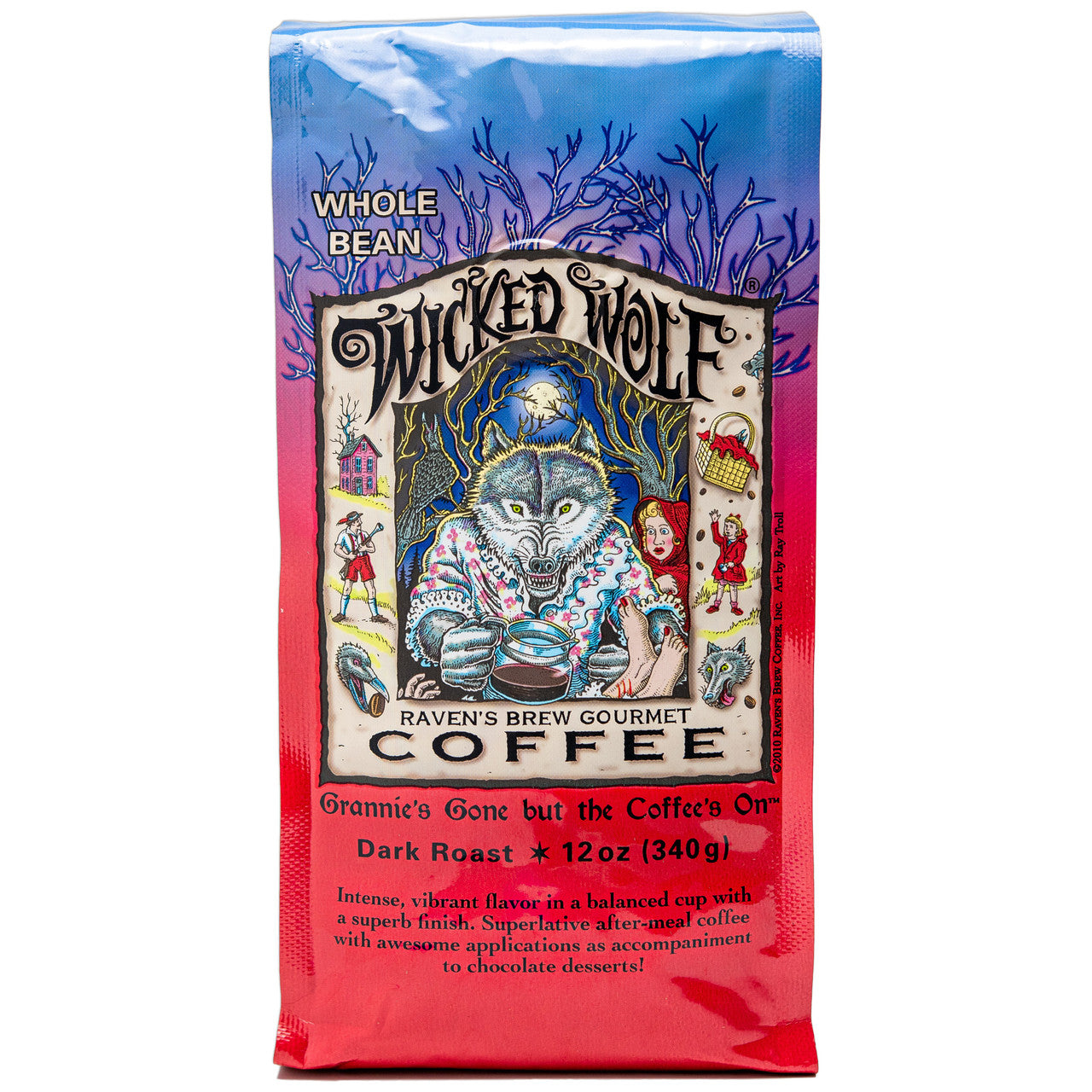 Raven's Brew Coffee Wckd WoLeaf Blend Bn (6x12OZ )