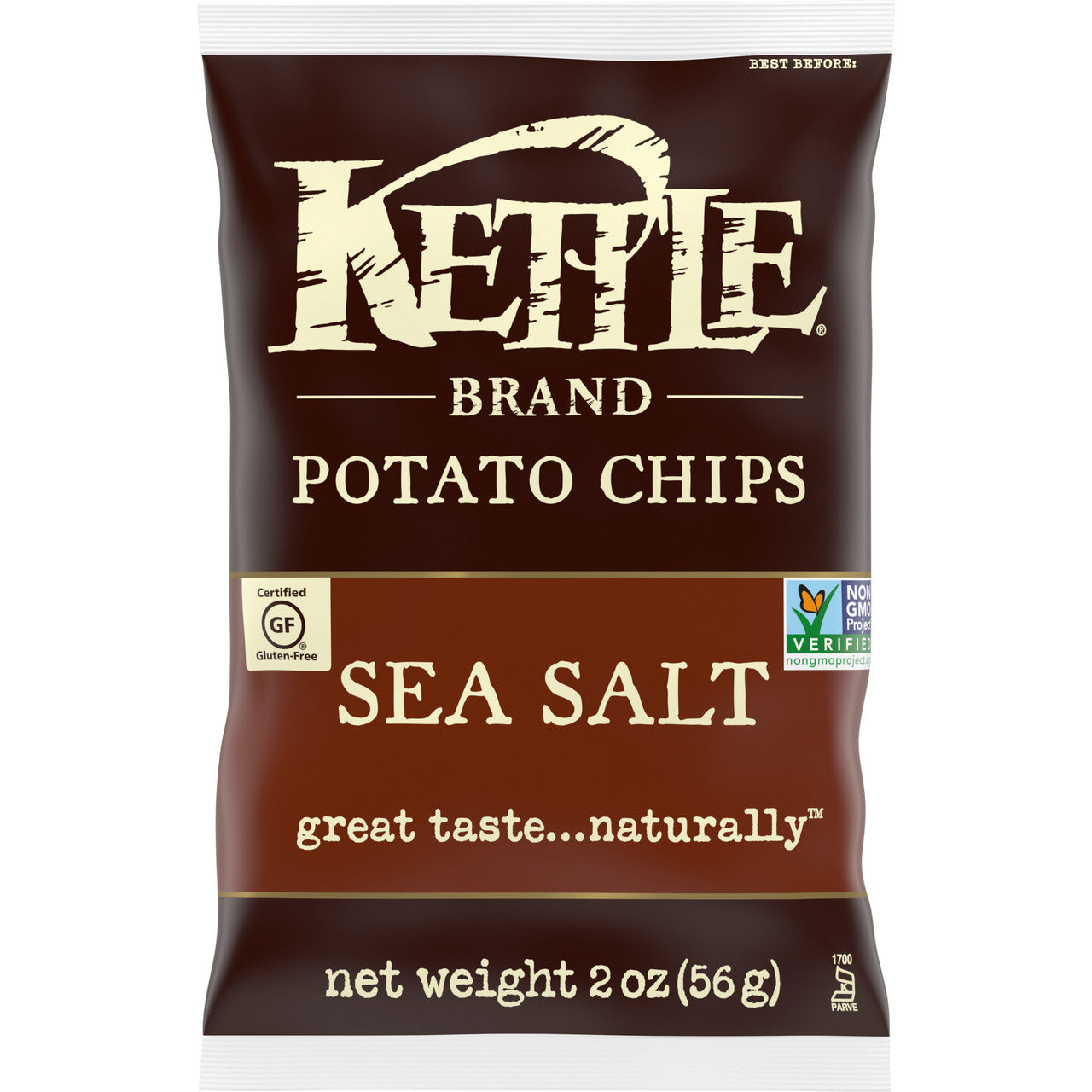 KETTLE CHIPS SEA SALTED ( 24 X 2 OZ )