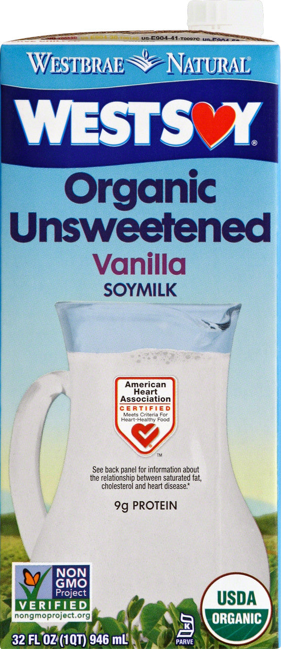 Westsoy Unsweetened Organic Vanilla Westsoy (12x32 Oz)