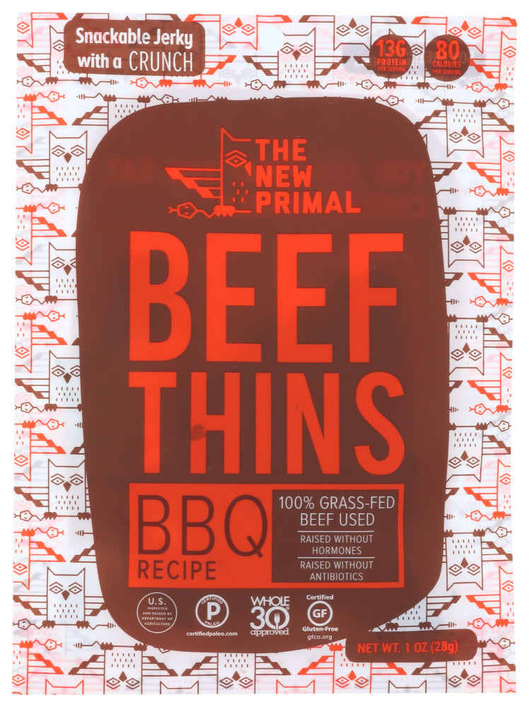 TNP BEEF THINS BBQ PALEO ( 8 X 1 OZ )