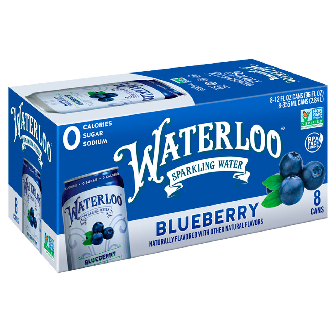 WTRLOO SPRKLNG WTR BLUBR ( 3 X 12 OZ )