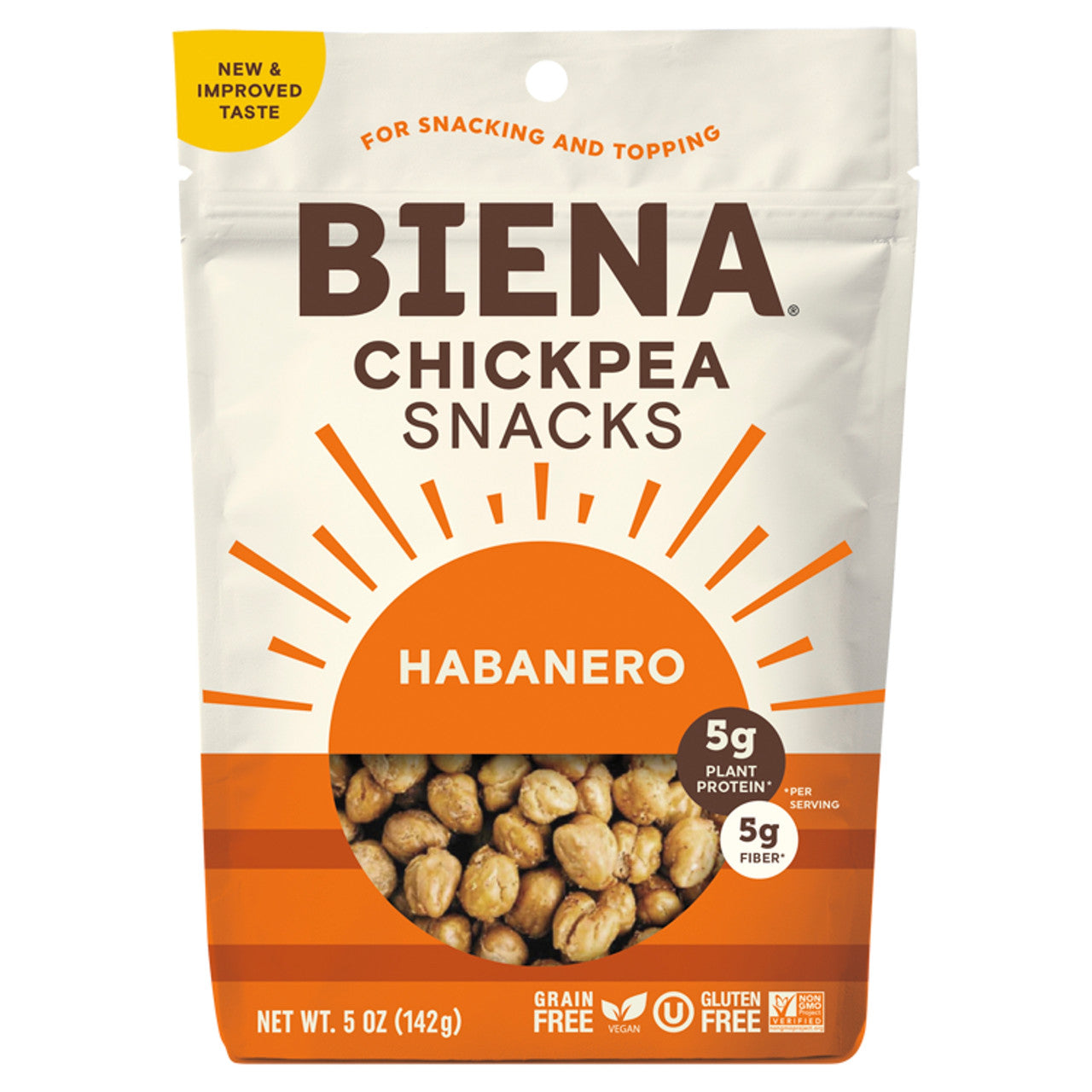 BIENA CHKPEA SNK HABNERO ( 8 X 5 OZ )