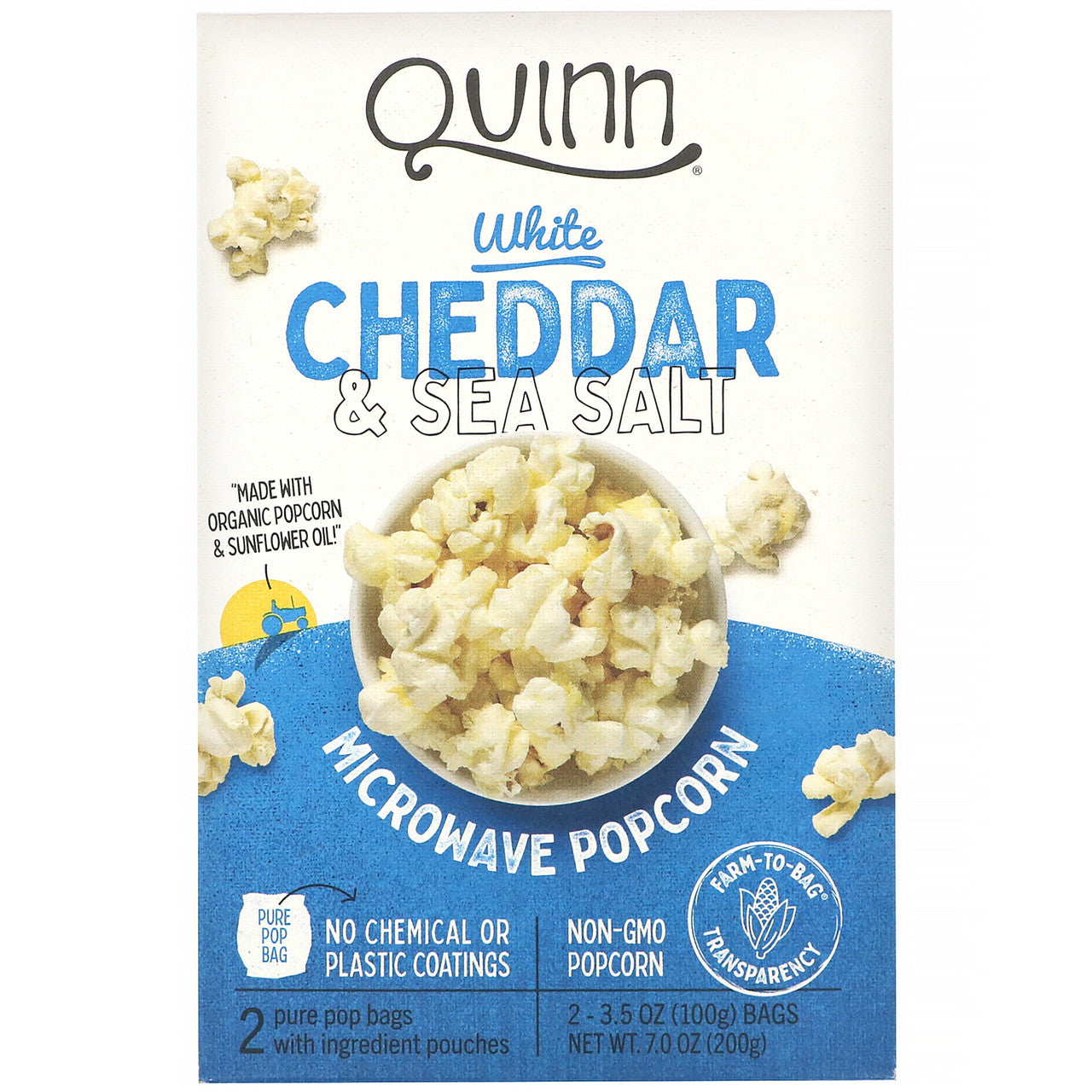 QUINN PCORN WHI CHED 2PK ( 6 X 7 OZ )