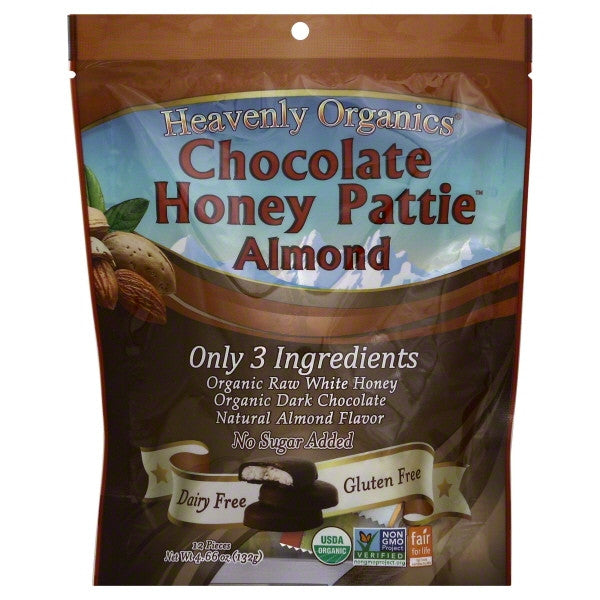Heavenly Organics Almond Chocolate Honey Patties (6x4.66 OZ)