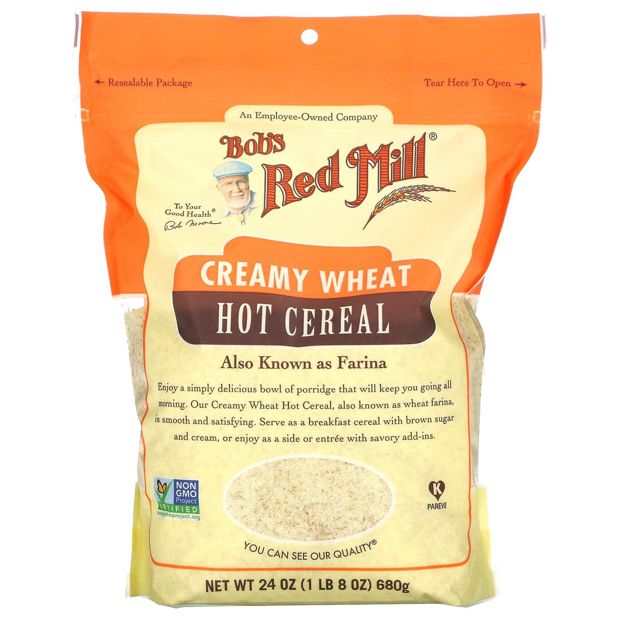 BOBS CRMY WHT HOT CEREAL ( 4 X 24 OZ )