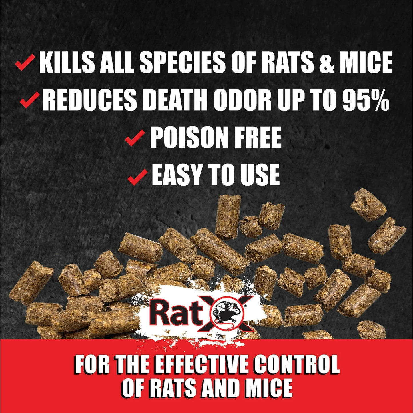 RatX Rodent Control Pellets – 8 oz Rat & Mouse Killer