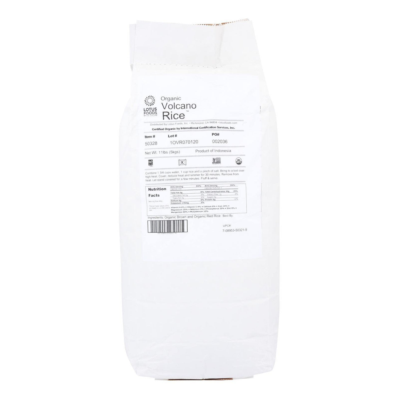 Lotus Foods Vlcno Blend Rice (1x11LB )
