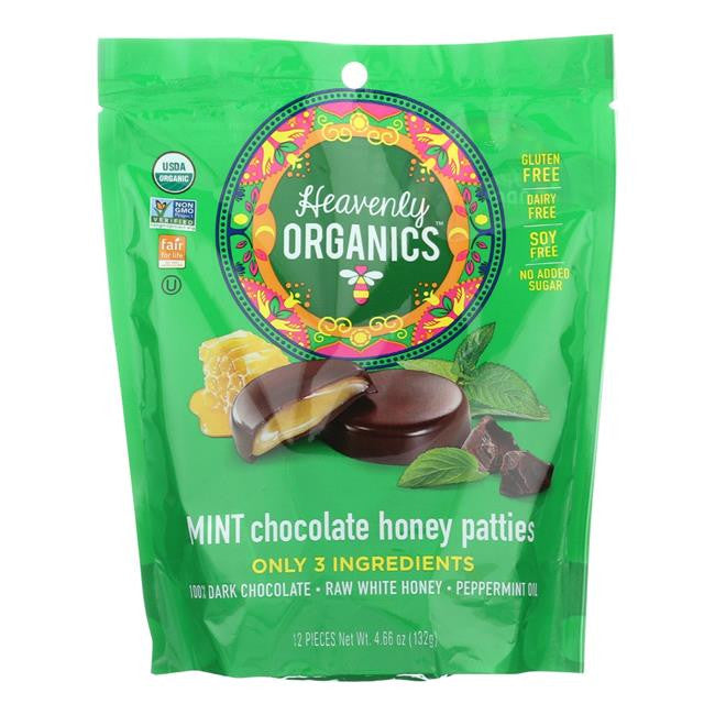 Heavenly Organics Mint Chocolate Honey Patties (6x4.66 OZ)