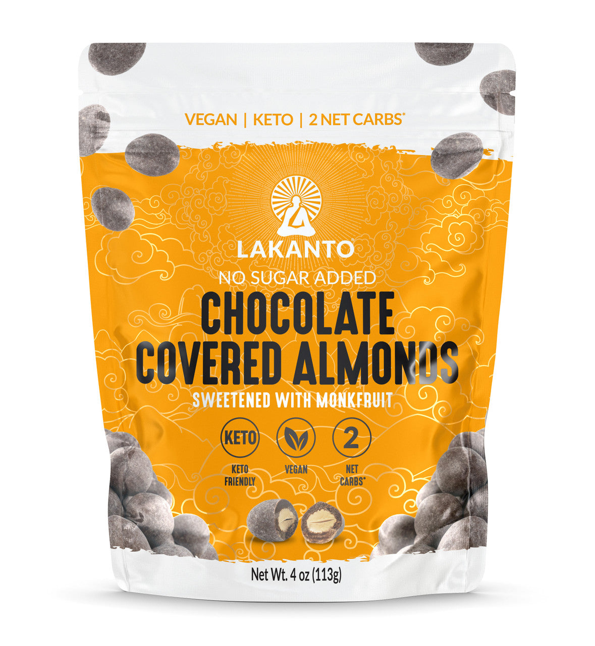 LAKAN CHOC CVRD ALMONDS ( 8 X 4 OZ )