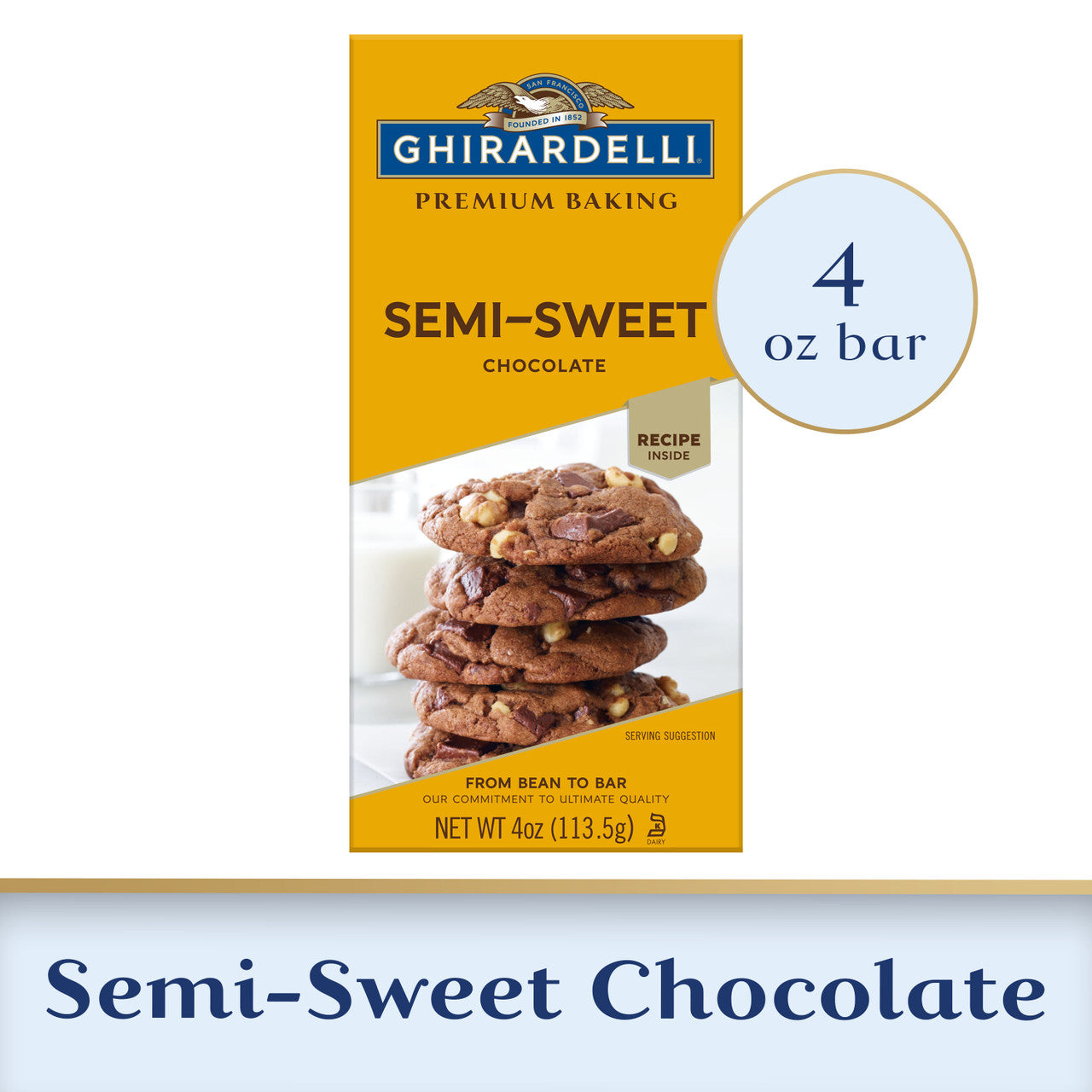 GHIR S SWT CHOC BKG BAR ( 12 X 4 OZ )