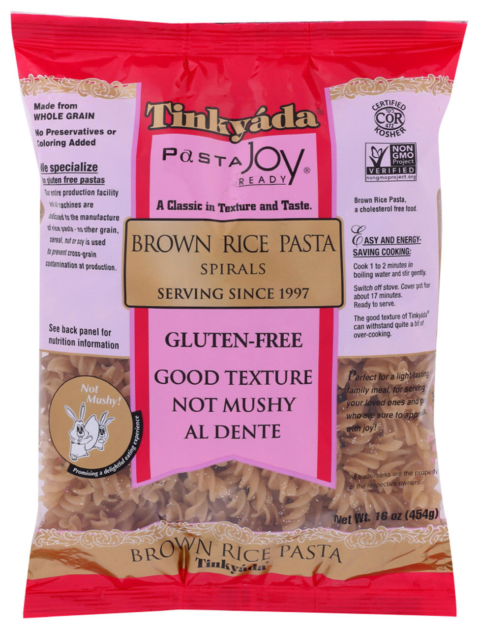 Tinkyada Spirals Brown Rice Pasta (12x16 Oz)