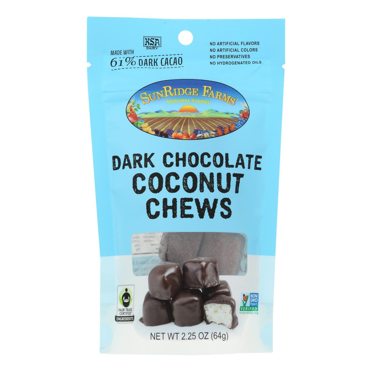 SUNRDG CNUT CHW DRK CHOC ( 8 X 2.25 OZ )