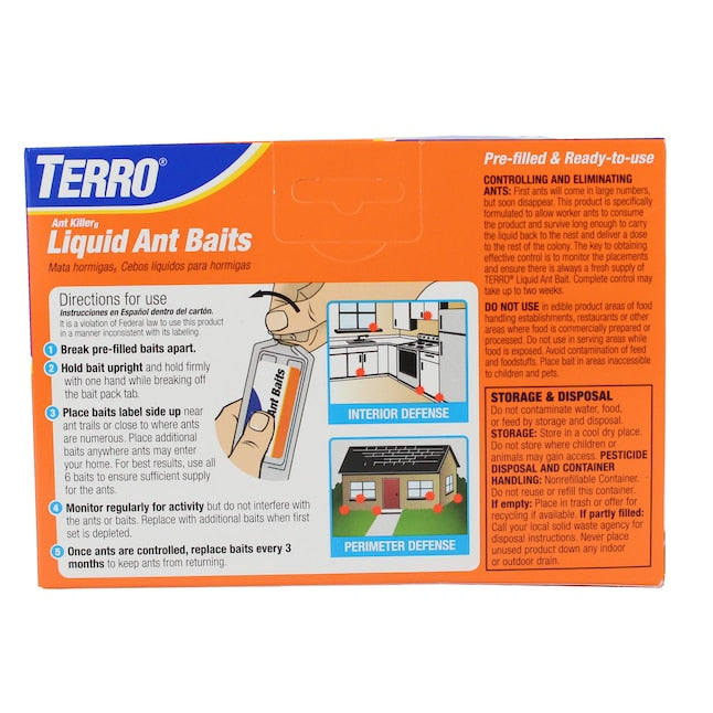 TERRO Ant Killer Liquid 6-Pack – Ant Bait Stations | Fast Ant Control