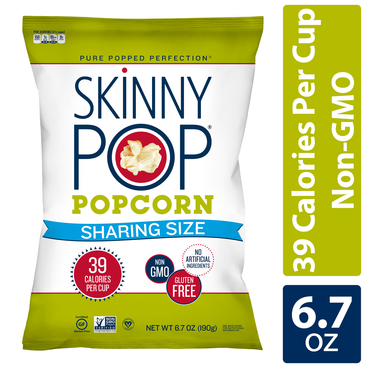 SKNYPOP ORIGINAL POPCORN ( 6 X 6.7 OZ   )