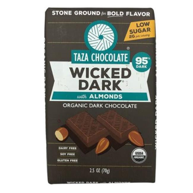 OG2 TAZA BAR DK CHOC ALM ( 10 X 2.5 OZ   )