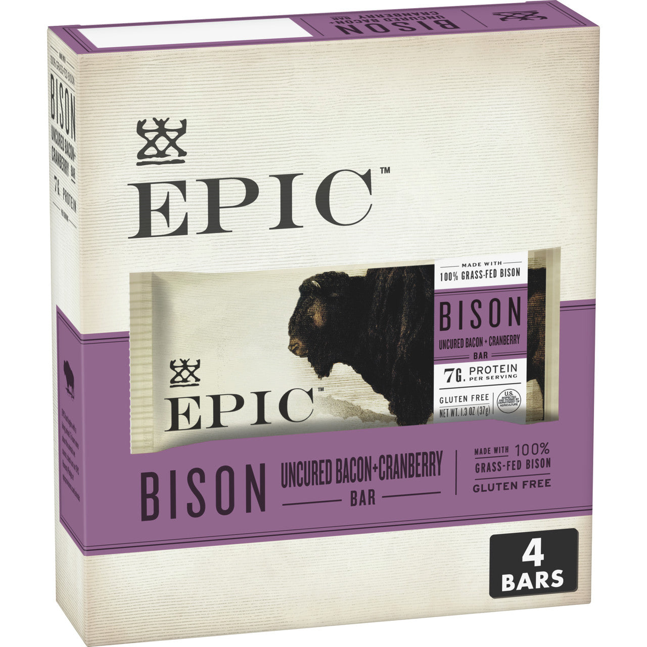 EPIC BAR BISON UNCRD BCN ( 8 X 5.2 OZ   )