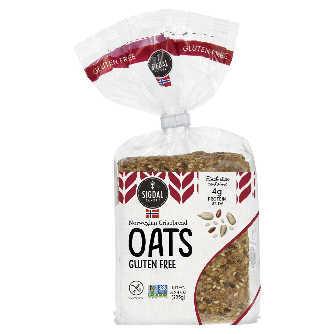 SIGDAL CRSPBRD OATS GF ( 12 X 8.29 OZ   )
