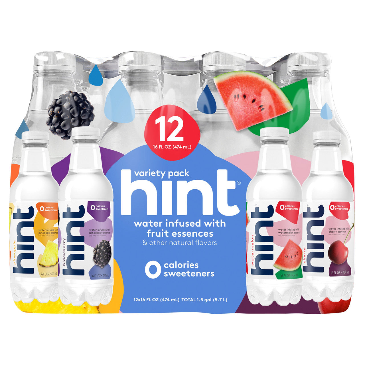 HINT WTR 4FLV BLUE VR PK ( 1 X 12 PACK )