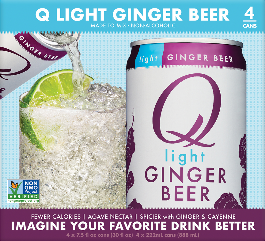 QDR LIGHT GINGER BEER ( 6 X 7.5 OZ   )