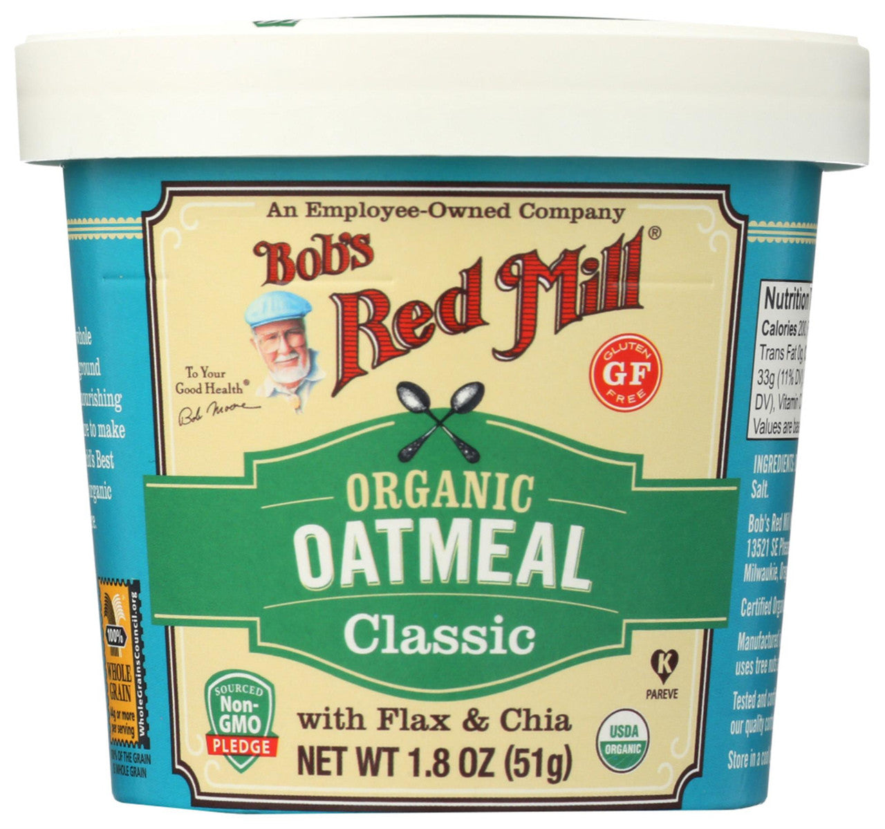 OG2 BOBS OATMEL CLSC,CUP ( 12 X 1.8 OZ   )