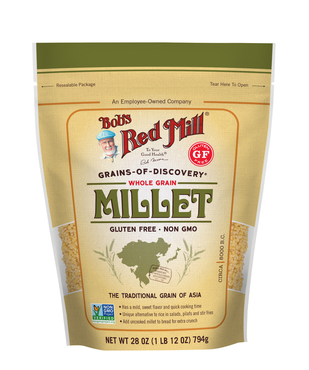 BOBS MILLET WHLE GRN GF ( 4 X 28 OZ   )