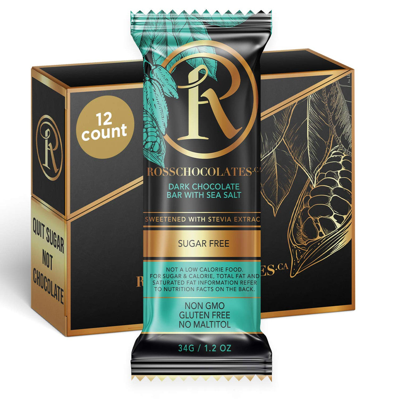 ROSSCH DK CHOC SEA SALT ( 12 X 1.2 OZ   )