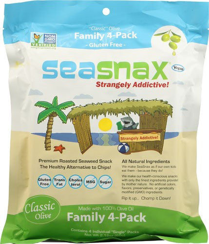 SeaSnax Classic Olive Family 4 Pack (4x2.16 Oz)