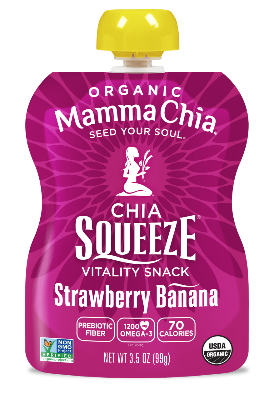 Mamma Chia Organic Chia Squeeze Strawberry Banana (16x3.5 OZ)