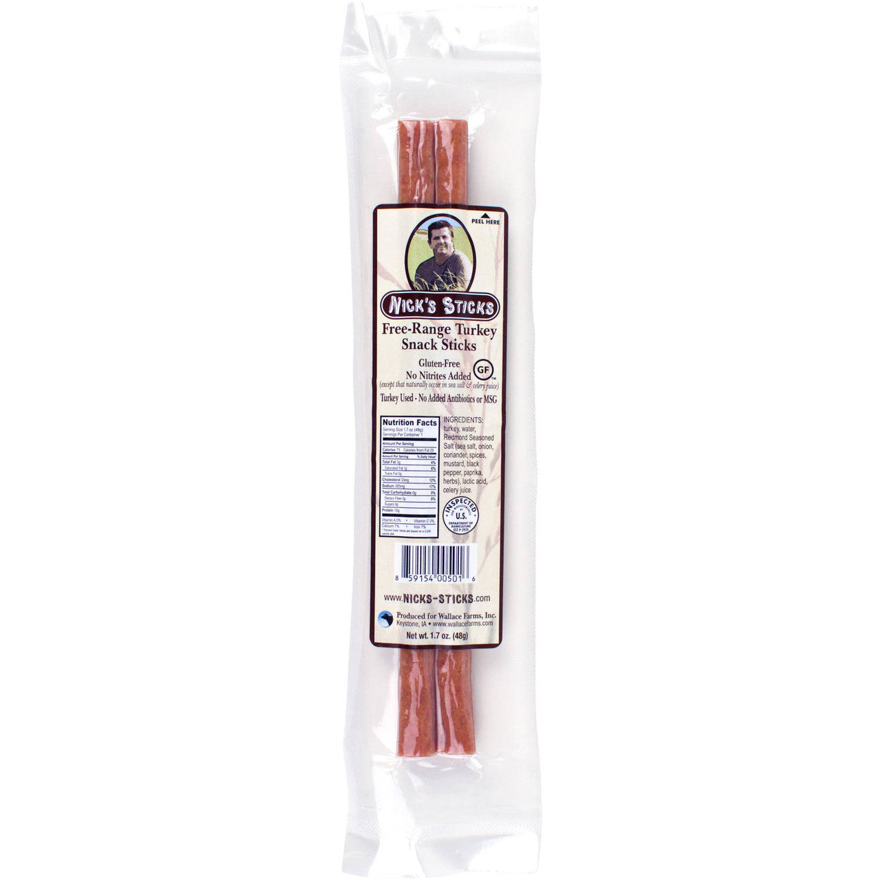 Nick's Sticks Free Range Turkey Snack Sticks (25x1.7 OZ)