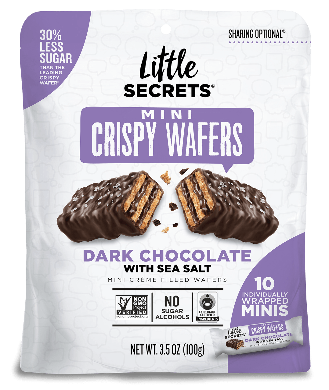 LTTL CRSPY WFRS DK CHOC ( 6 X 3.5 OZ   )