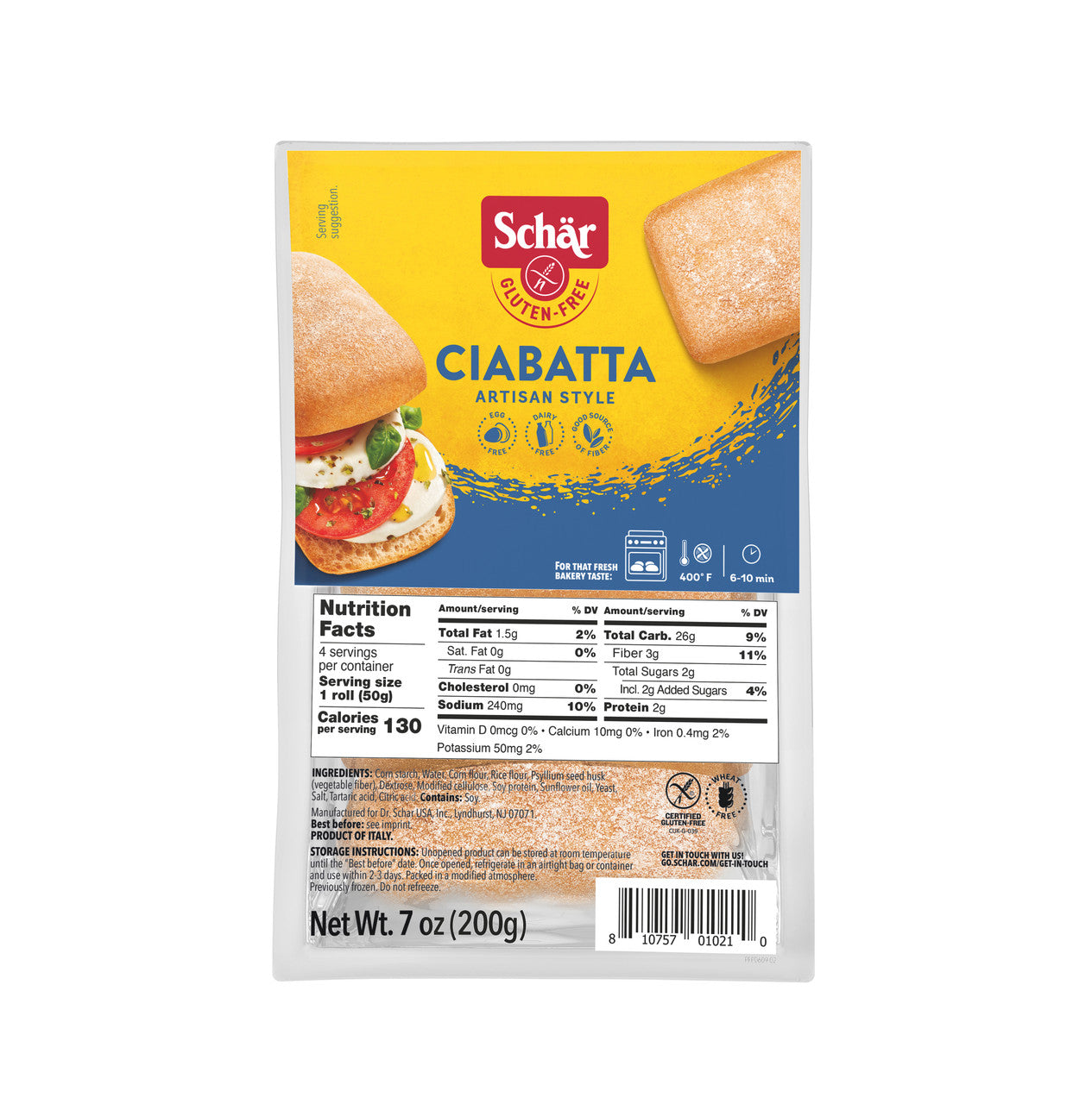 SCHAR CIABATTA GF ( 5 X 7.1 OZ   )
