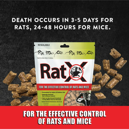 RatX Rodent Control Pellets – 8 oz Rat & Mouse Killer