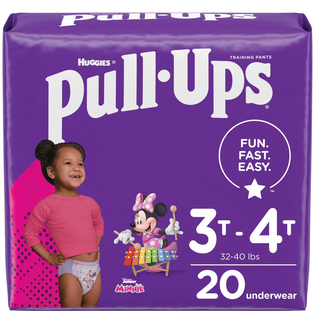 PULLUPS DIAPR 3T-4T GIRL ( 4 X 20 CT   )