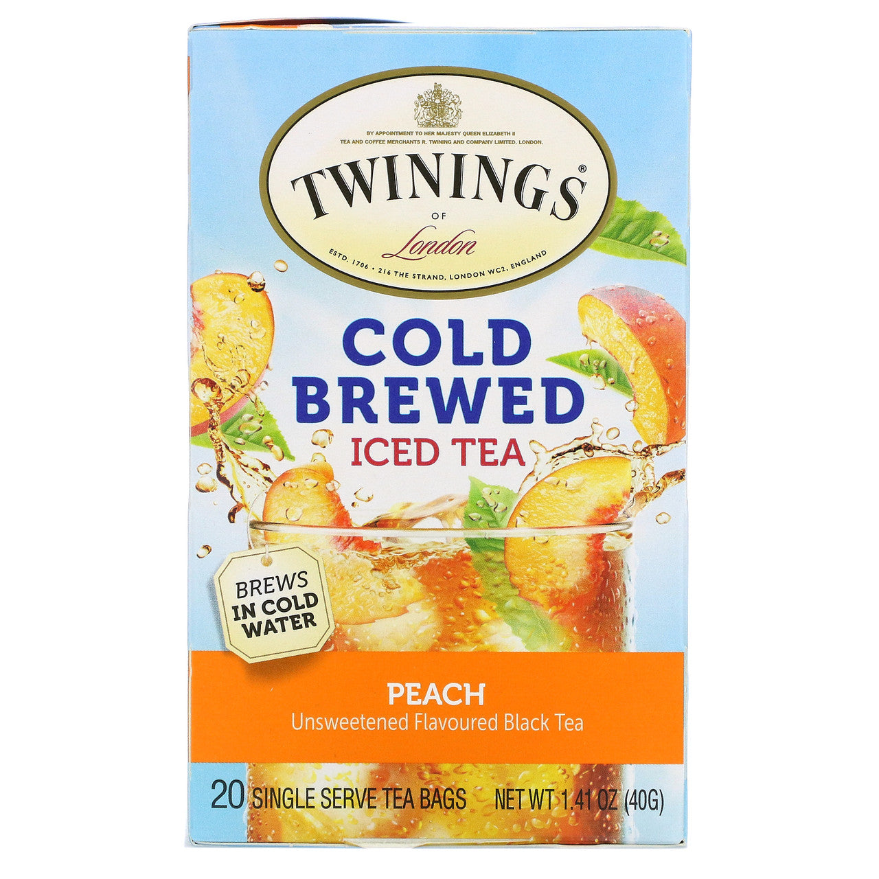 TWININGS PEACH COLD BRW ( 6 X 20 BAG  )