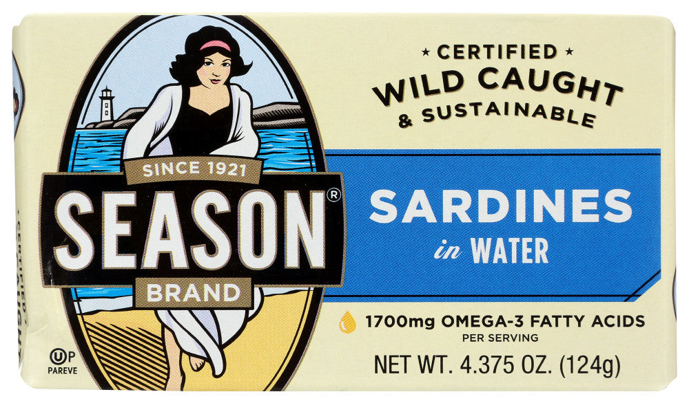 SEASN SARD CLUB I/WATER ( 12 X 4.38 OZ   )