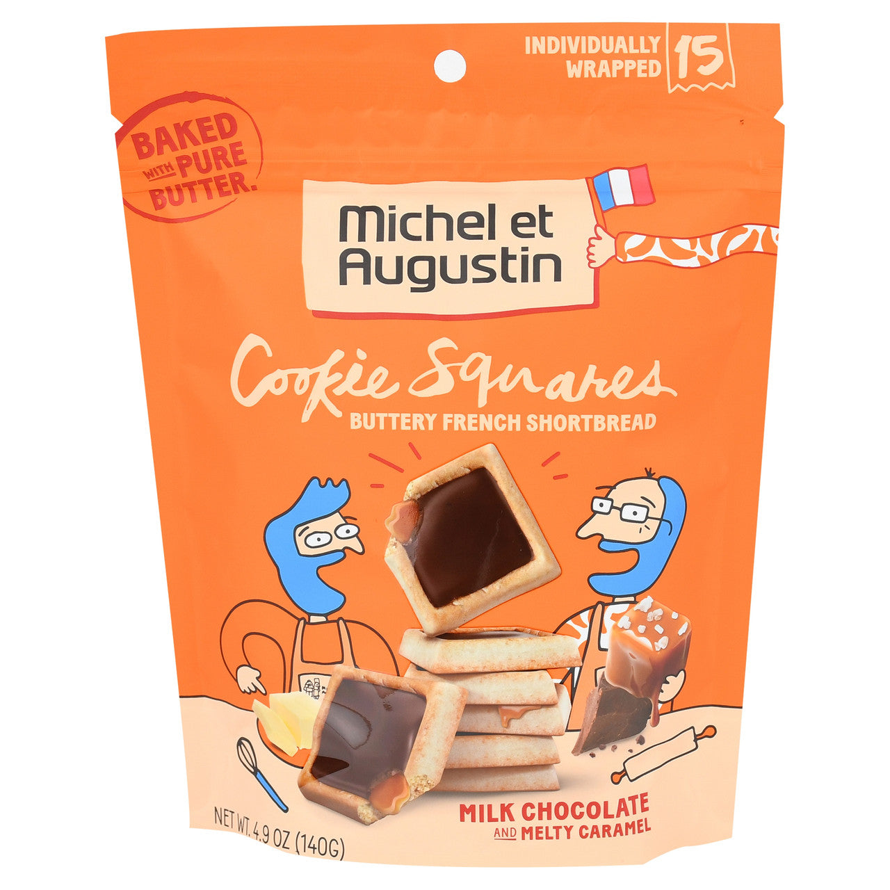 MICHEL CHOC HZLNT CKY SQ ( 6 X 4.4 OZ   )