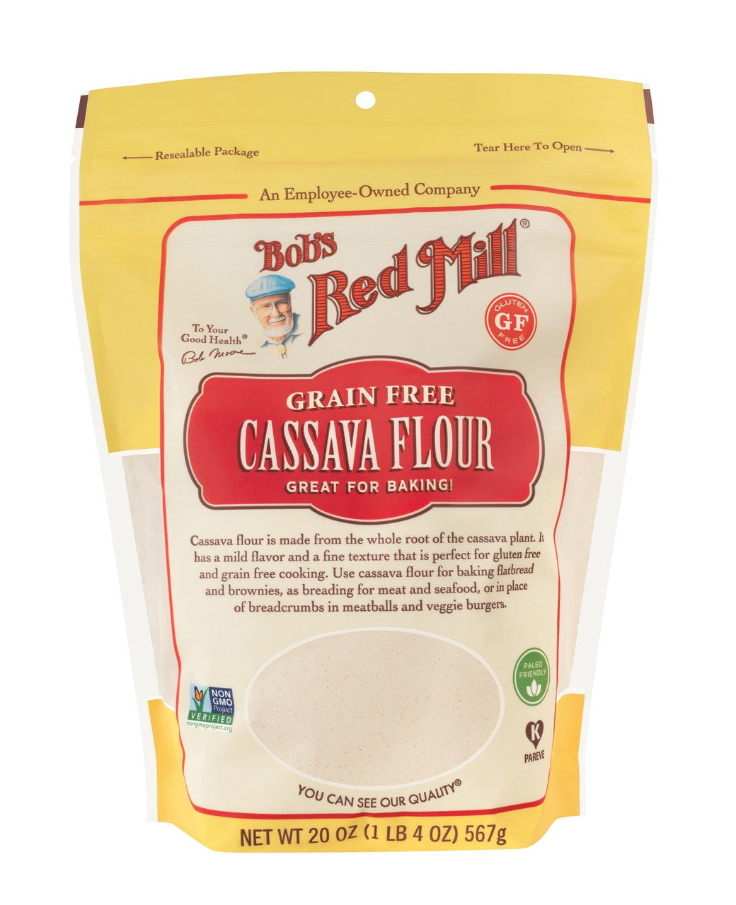 BOBS CASSAVA FLOUR ( 4 X 20 OZ   )