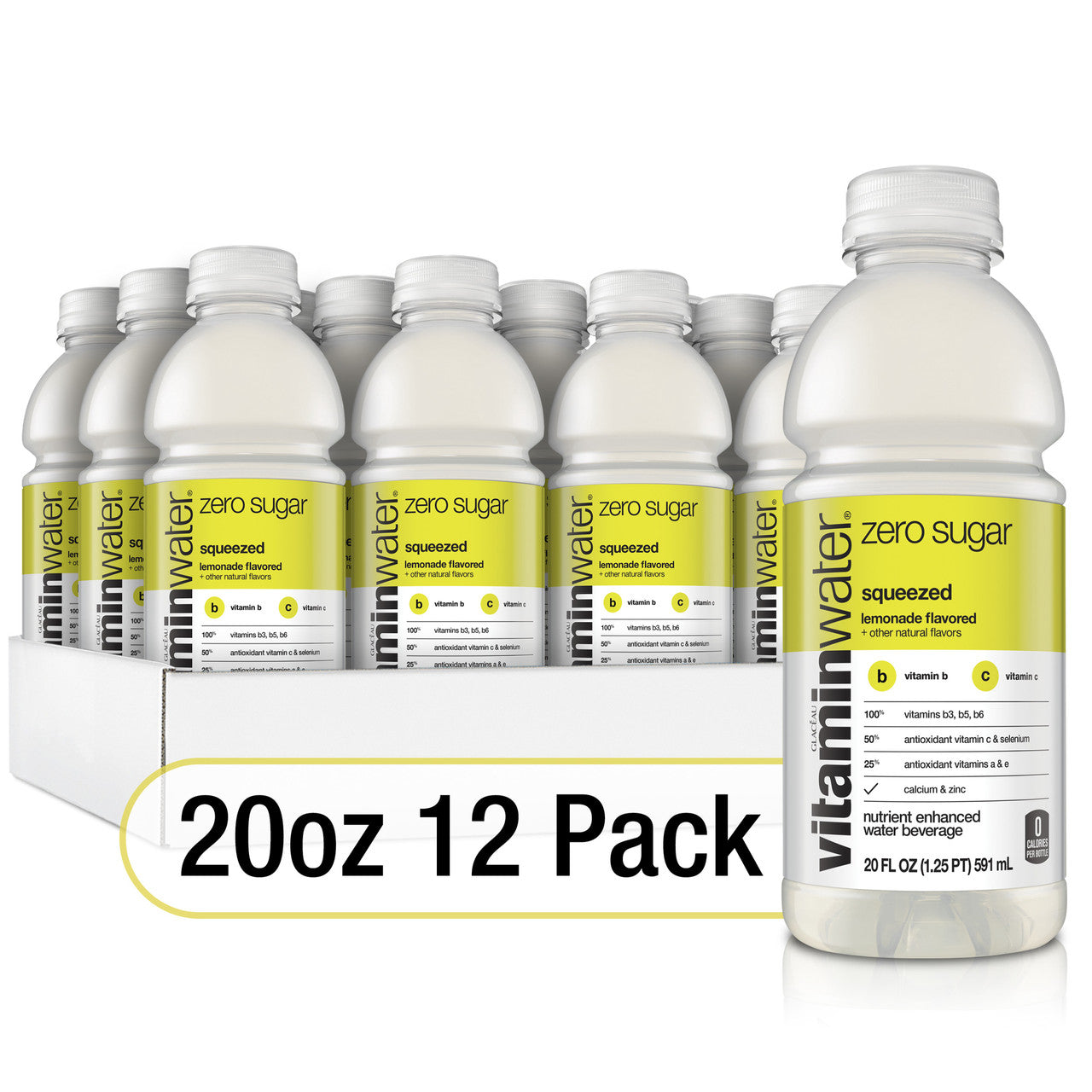 GLC VIT WTR ZERO SQUEEZD ( 12 X 20 OZ   )