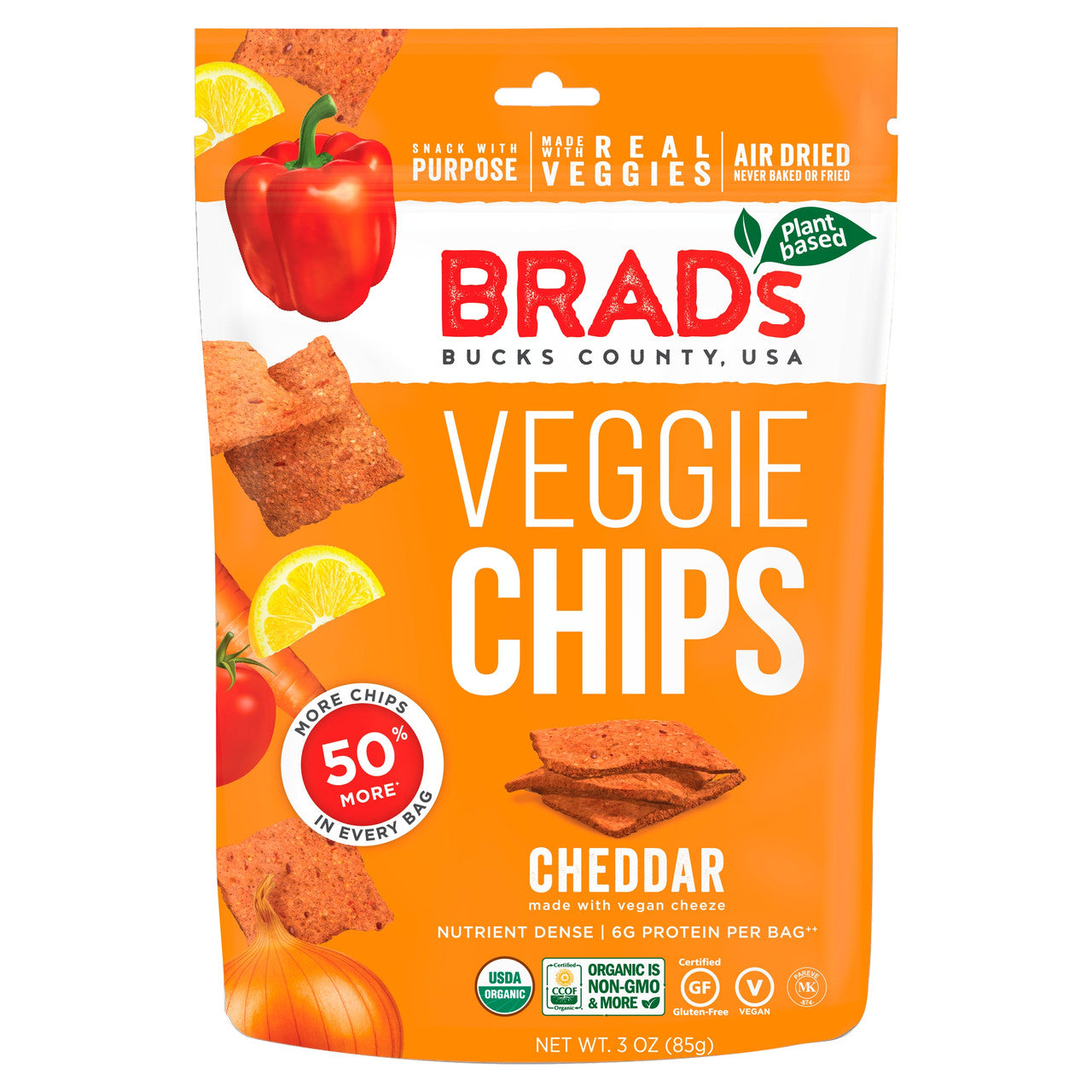 OG2 BRADS VEGI CHIP CHED ( 12 X 3 OZ   )